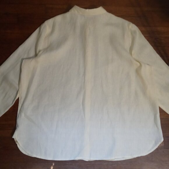 J. JILL love linen button front shirt in sunlight (XL) - Picture 3 of 14